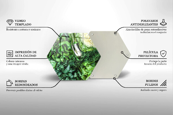 Glass kitchen board Green vegetables