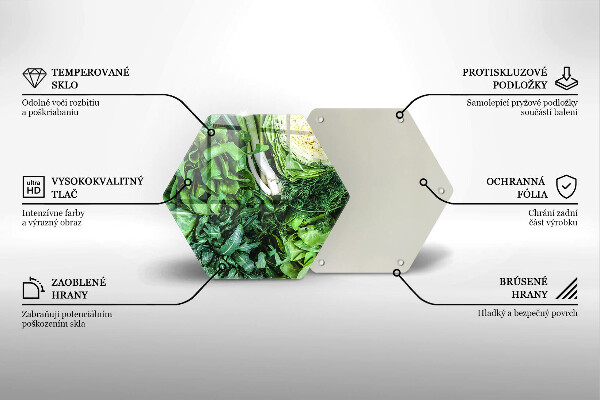 Glass kitchen board Green vegetables