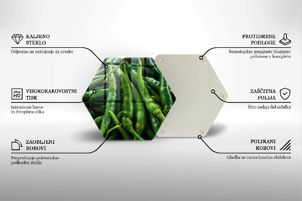 Glass kitchen board Pods peas