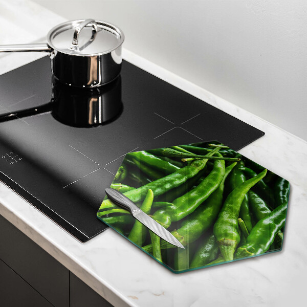 Glass kitchen board Pods peas