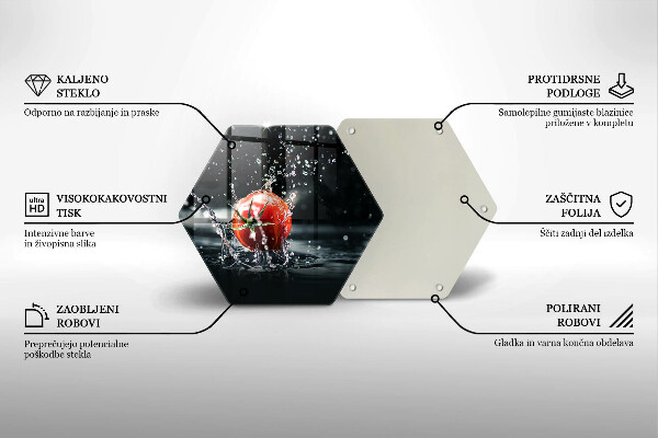 Glass kitchen board Tomato in water