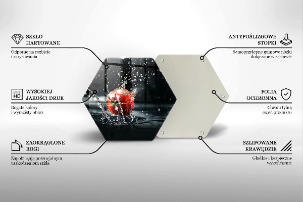 Glass kitchen board Tomato in water