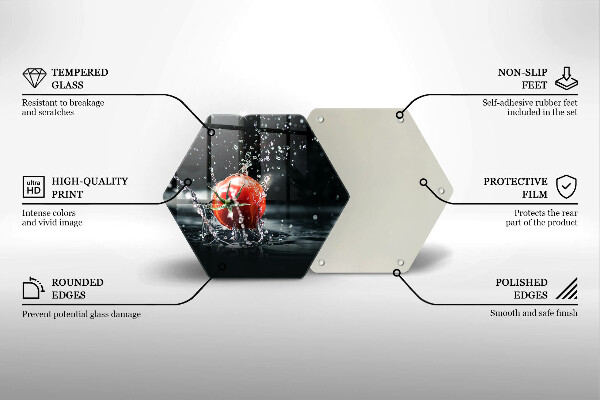 Glass kitchen board Tomato in water