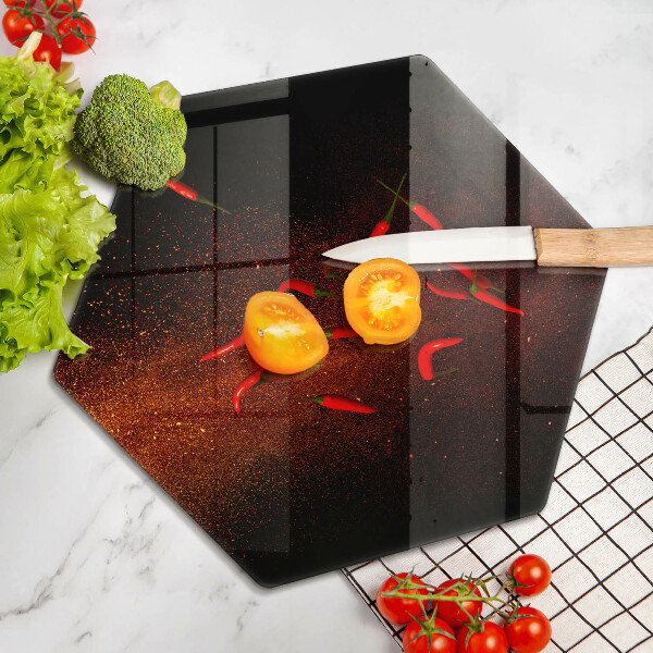 Chopping board Hot chili peppers