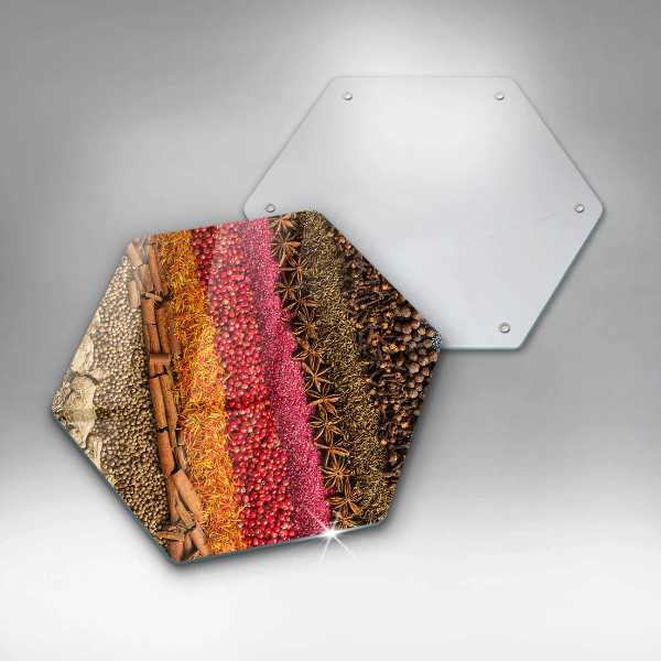 Chopping board Colorful spices