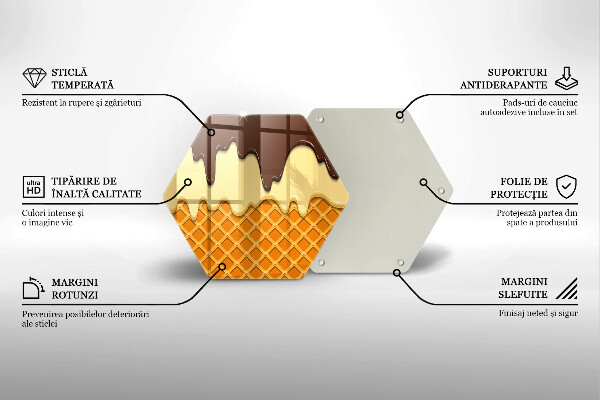 Chopping board Illustration of ice cream