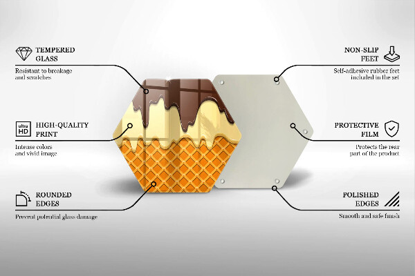Chopping board Illustration of ice cream