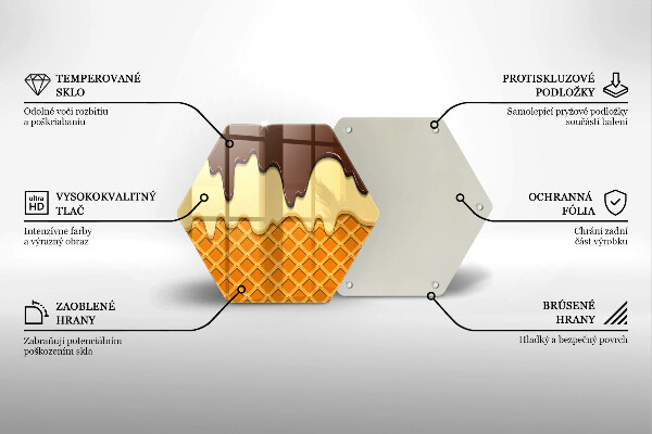 Chopping board Illustration of ice cream