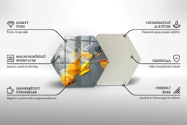 Chopping board Lemons in water