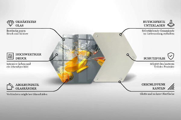 Chopping board Lemons in water