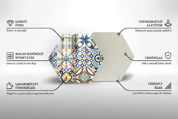 Chopping board glass Decorative tiles