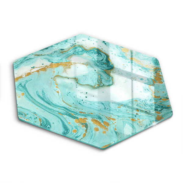 Glass worktop saver Blue abstraction