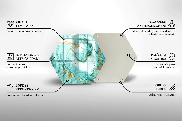 Glass worktop saver Blue abstraction