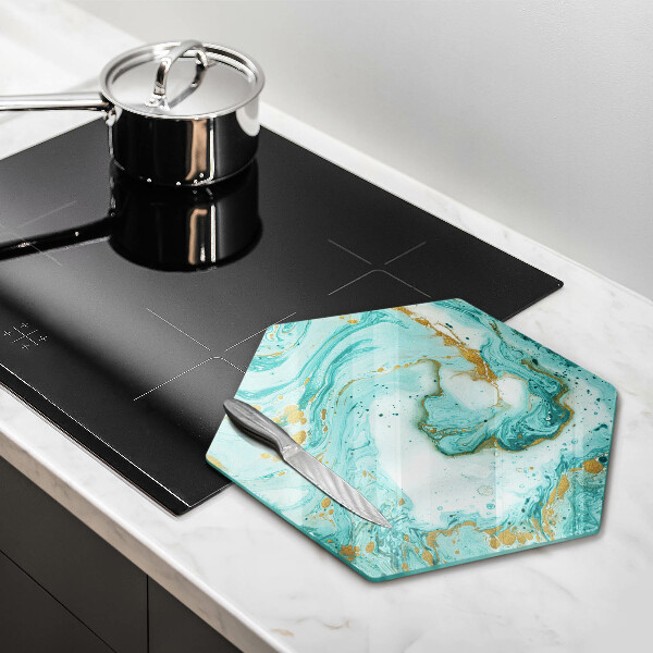 Glass worktop saver Blue abstraction