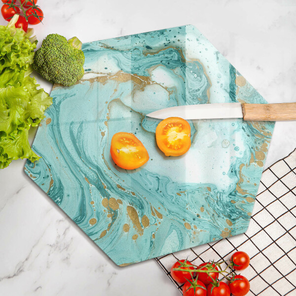 Glass worktop saver Blue abstraction