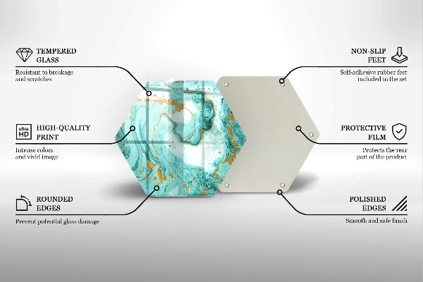 Glass worktop saver Blue abstraction