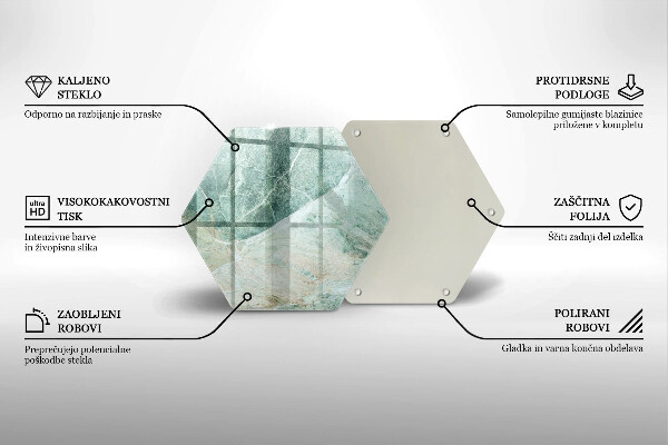 Chopping board glass Stone structure