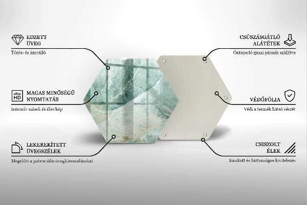 Chopping board glass Stone structure