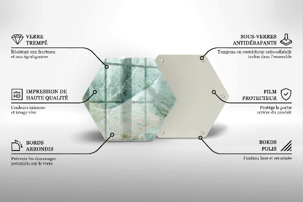 Chopping board glass Stone structure