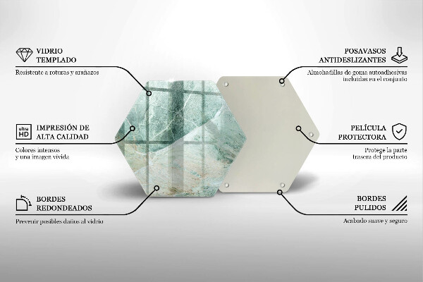 Chopping board glass Stone structure