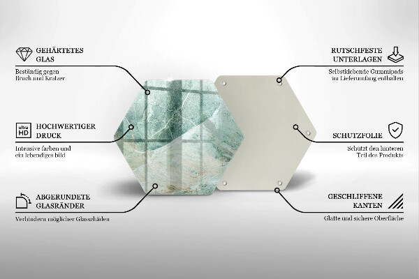 Chopping board glass Stone structure