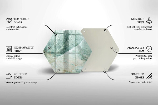 Chopping board glass Stone structure