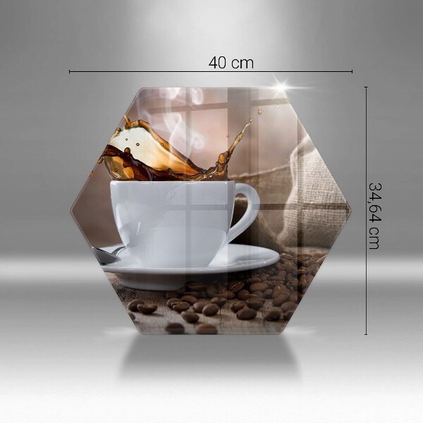 Chopping board Cup and coffee beans