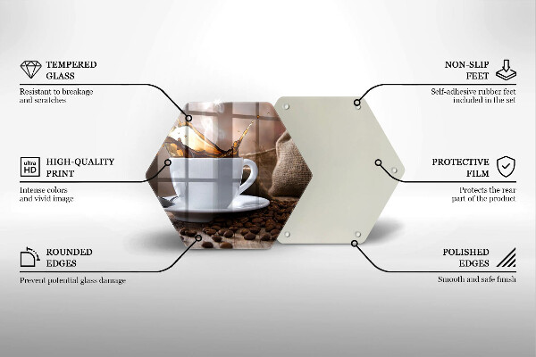 Chopping board Cup and coffee beans