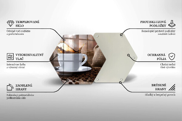 Chopping board Cup and coffee beans