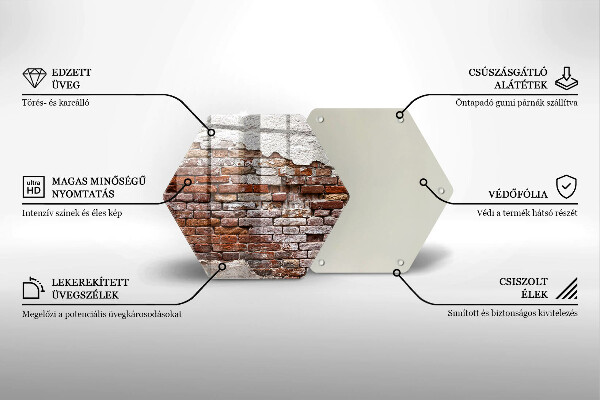 Chopping board Old wall of brick and concrete