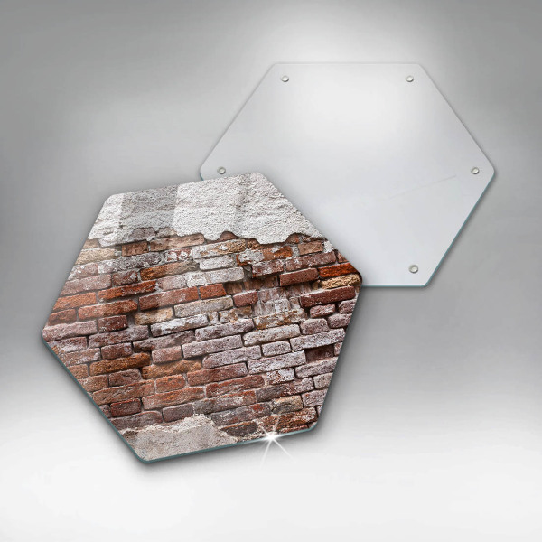 Chopping board Old wall of brick and concrete