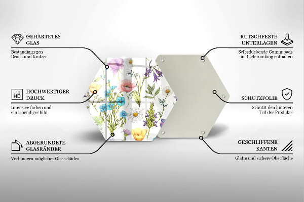 Chopping board Flowers illustration