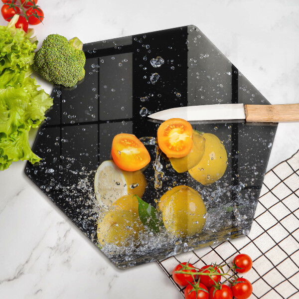 Chopping board Juicy lemon fruit