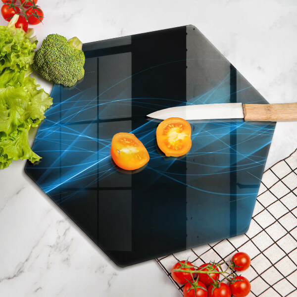 Chopping board glass Blue smoke abstraction
