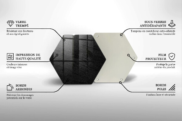 Glass worktop saver Rock texture