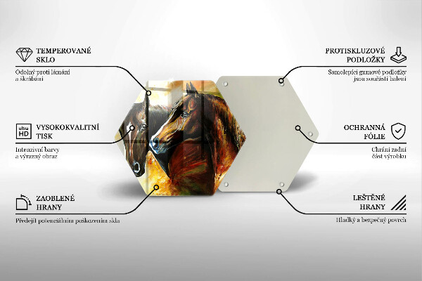 Chopping board Animals horses