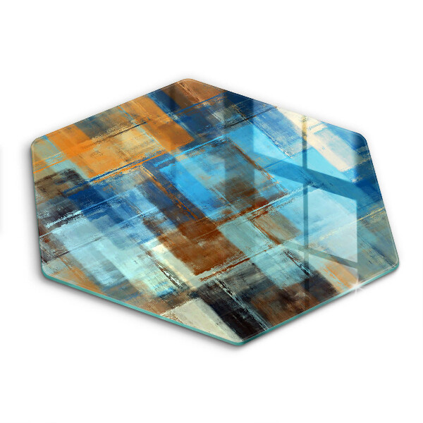 Glass chopping board Painted background