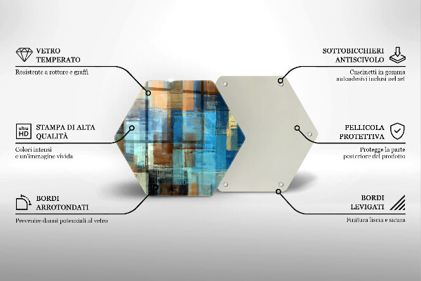 Glass chopping board Painted background