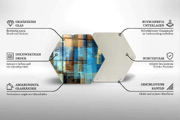 Glass chopping board Painted background