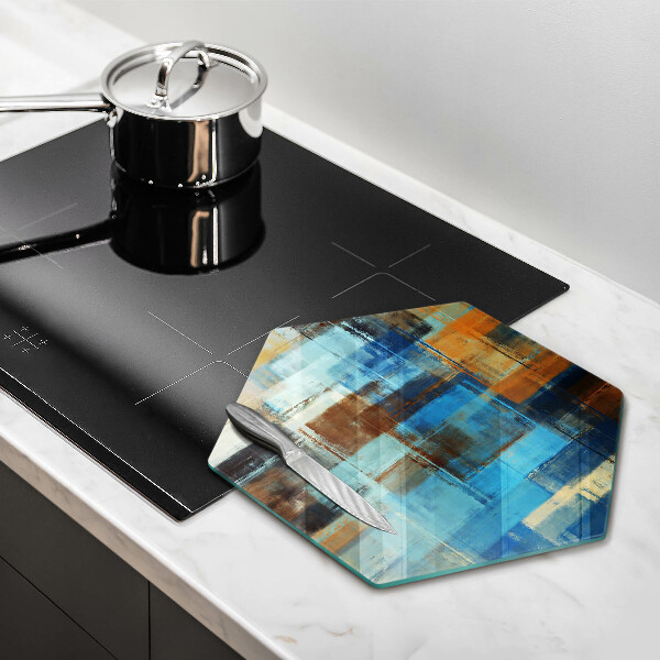 Glass chopping board Painted background