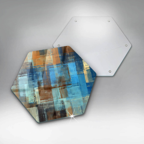 Glass chopping board Painted background