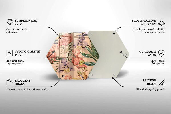 Glass worktop saver Flaminga illustration