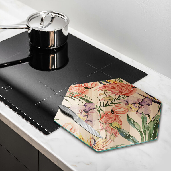 Glass worktop saver Flaminga illustration