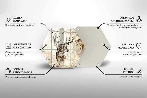 Chopping board Illustration deer animal