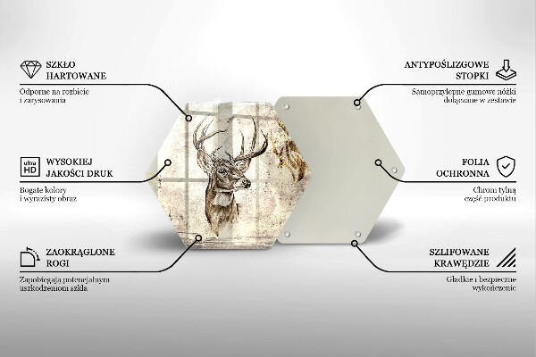 Chopping board Illustration deer animal