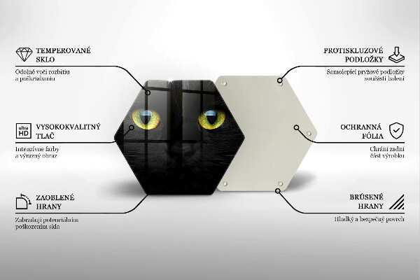 Chopping board glass Animal cat eyes