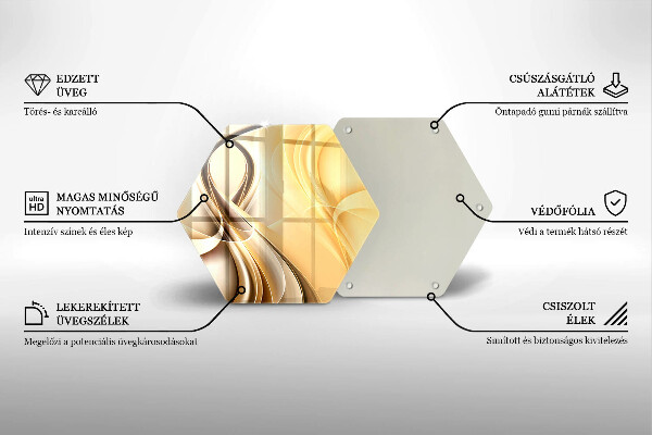 Chopping board glass Abstraction of smoke