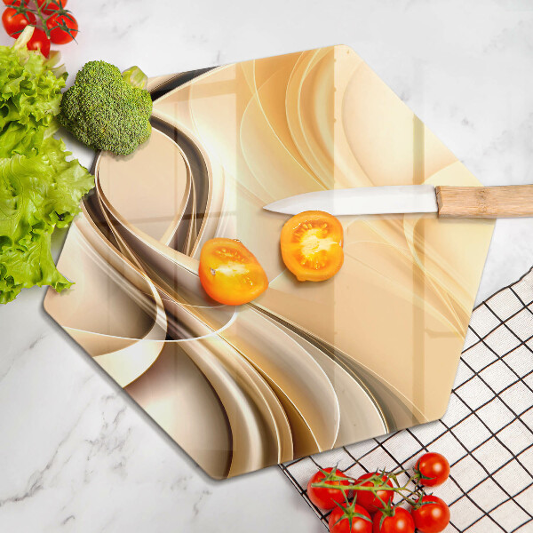 Chopping board glass Abstraction of smoke