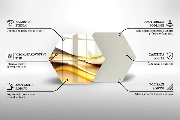 Chopping board glass Abstraction smoke lines