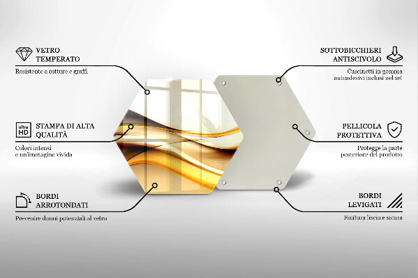 Chopping board glass Abstraction smoke lines